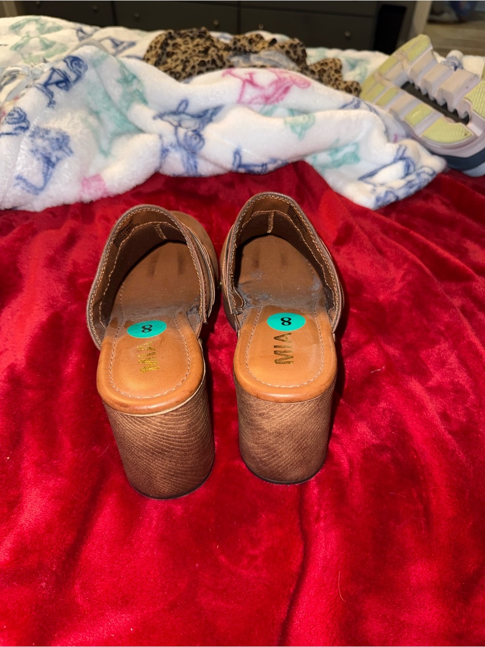 MIA Tan Braided Leather Mule Clogs - Picture 3 of 4
